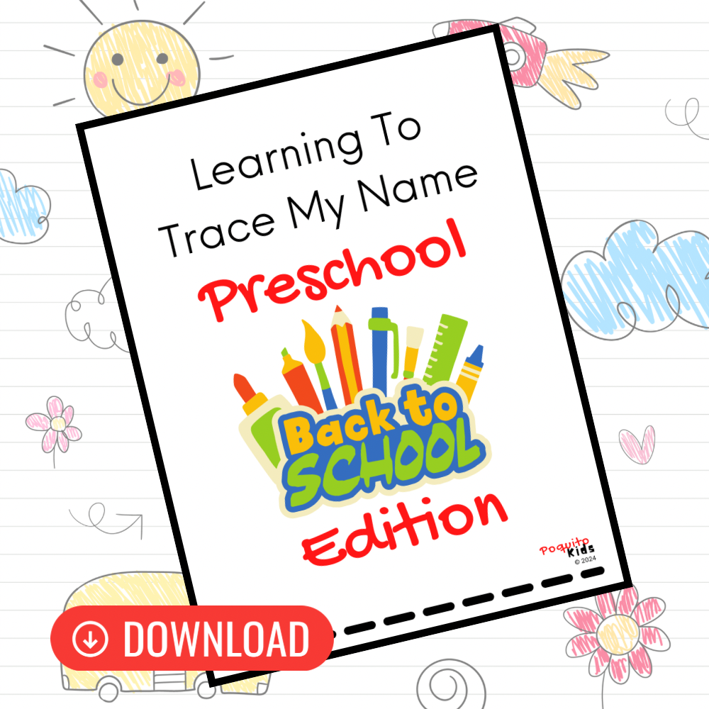 Personalized Preschool Back to School Tracing Name and Alphabet Fun Packet | For Download