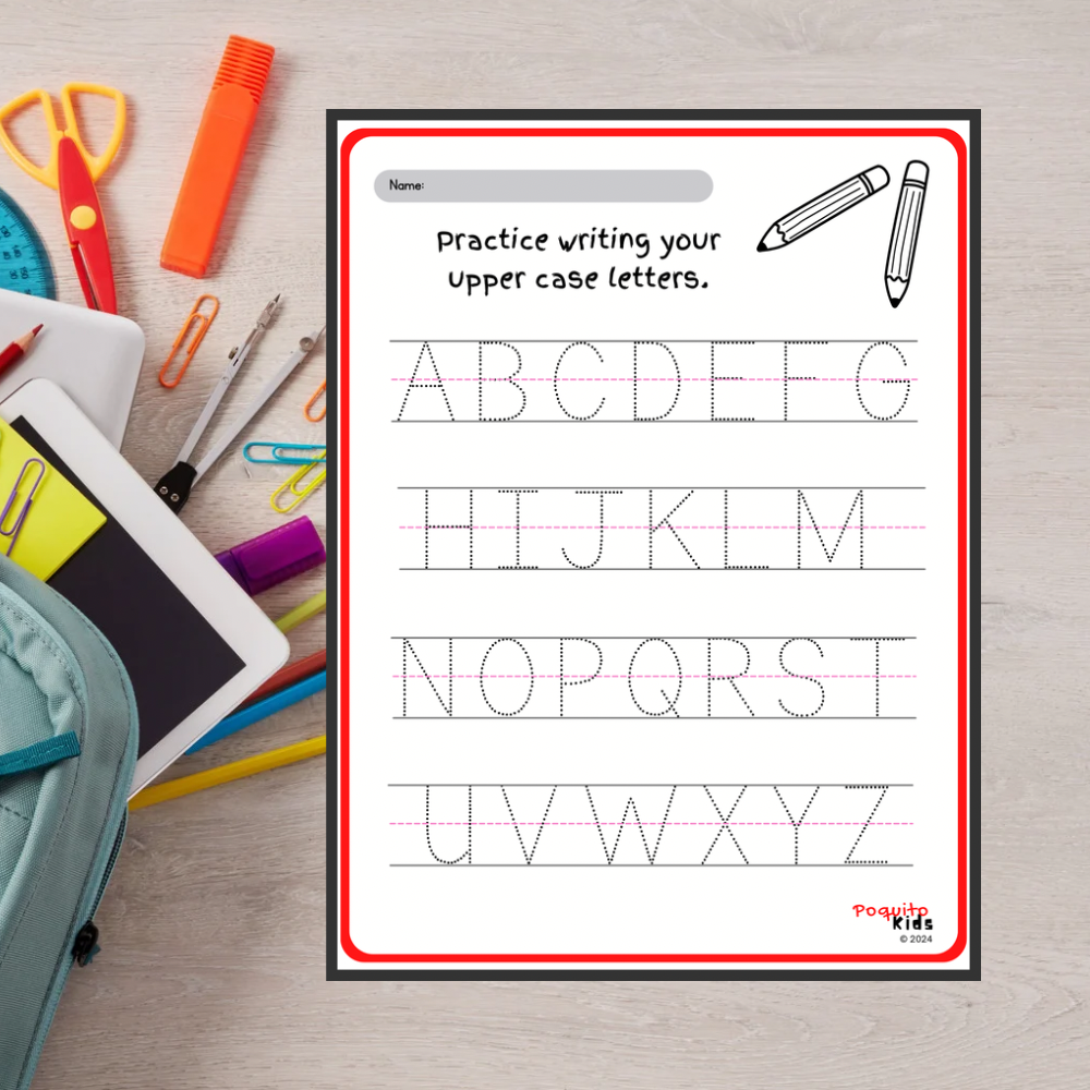 Personalized Preschool Back to School Tracing Name and Alphabet Fun Packet | For Download