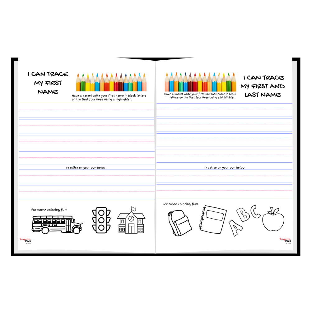 WORKBOOK BUNDLE | Preschool Back to School Tracing Name and Alphabet Fun