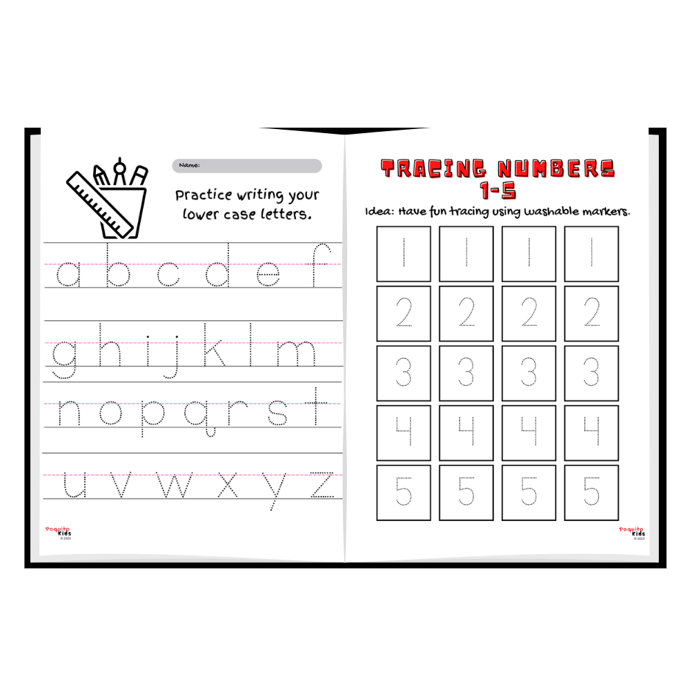 WORKBOOK BUNDLE | Preschool Back to School Tracing Name and Alphabet Fun