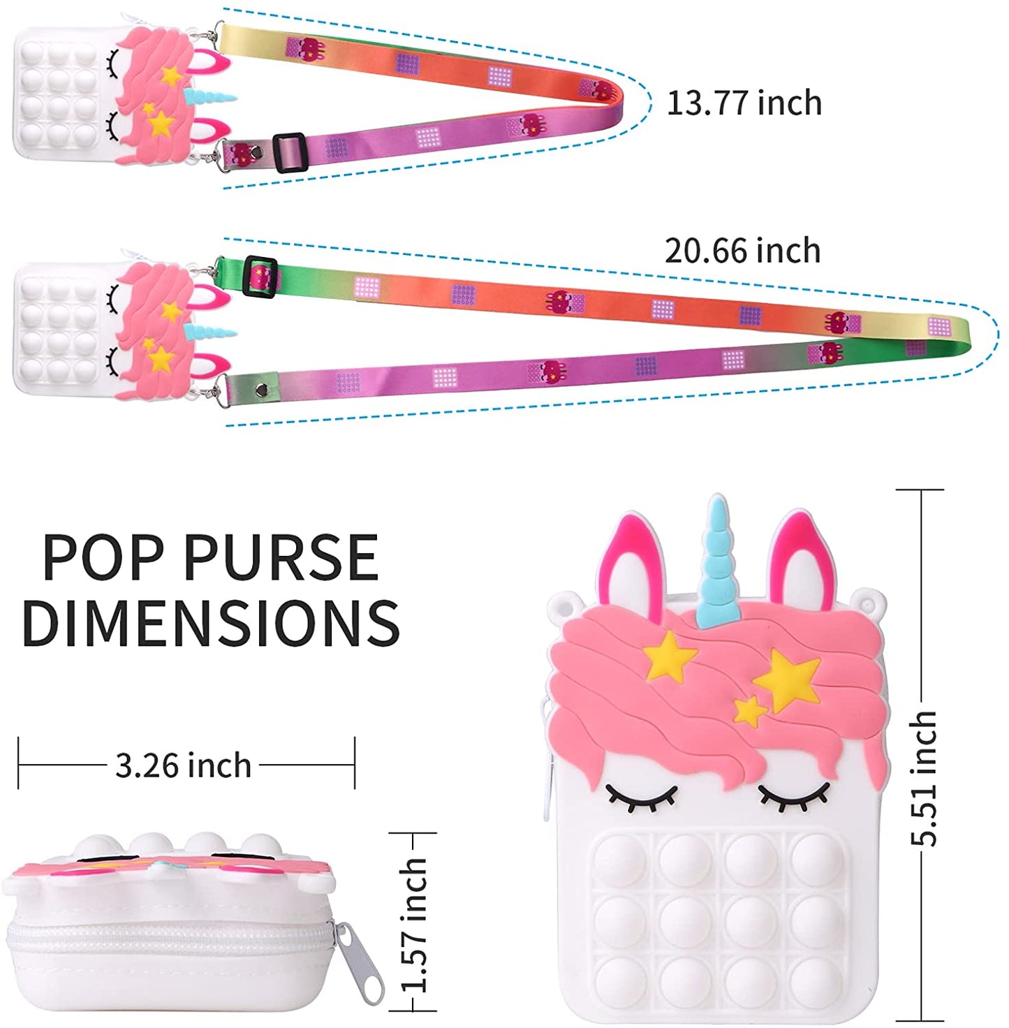 Fidget Unicorn Purse Popper