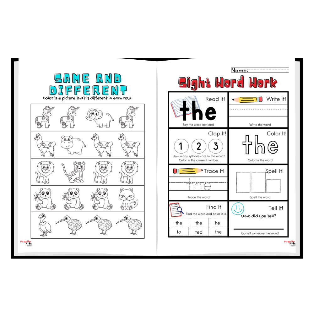 WORKBOOK BUNDLE | Preschool Back to School Tracing Name and Alphabet Fun